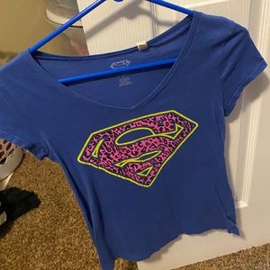 Superman cheetah print shirt